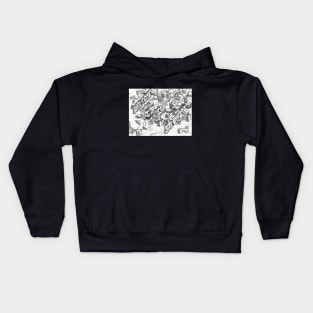 St Louis Arts Illustrated Map (Black Lines) Kids Hoodie